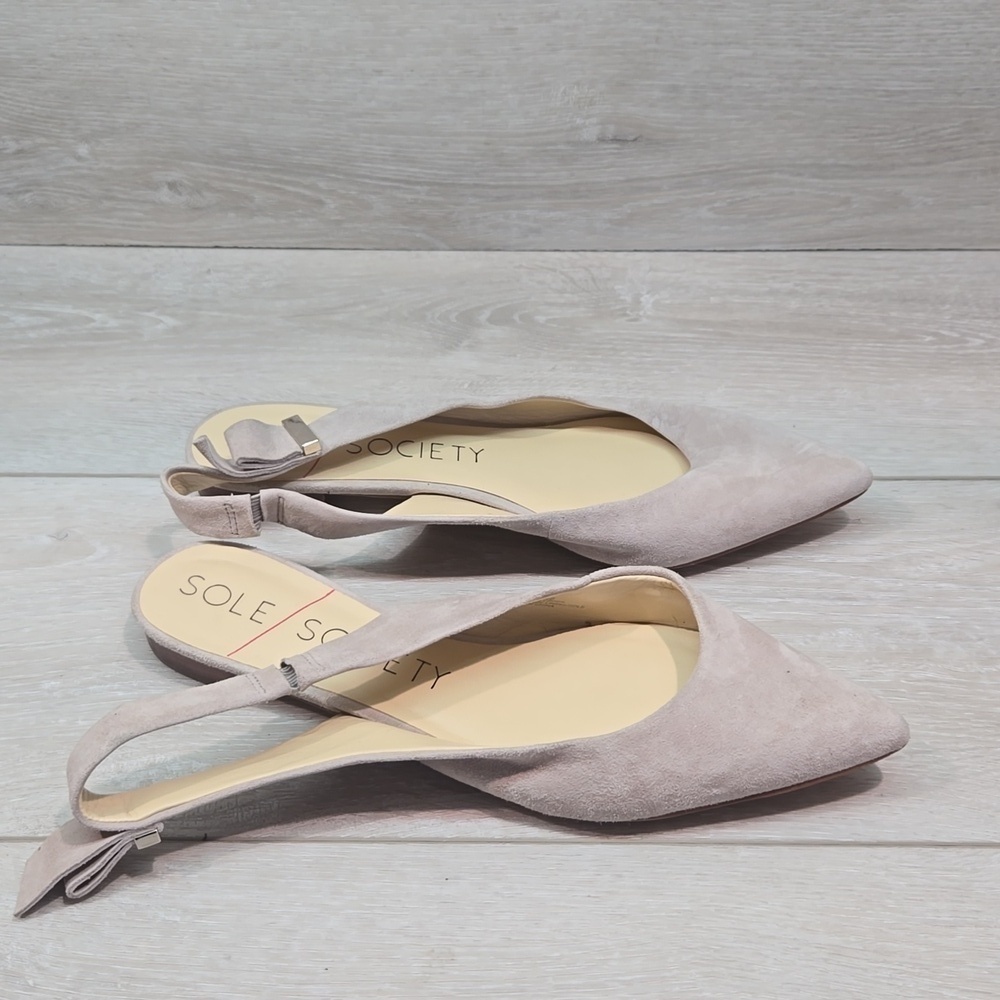 Sole Society Women Anthropologie Rhyes Leather The Pointed Toe flats shoes 8.5M